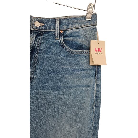 MOTHER Lil Dodger‎ Ankle High-Rise Straight-Leg Jeans Strike a Pose 31 - Picture 6 of 14